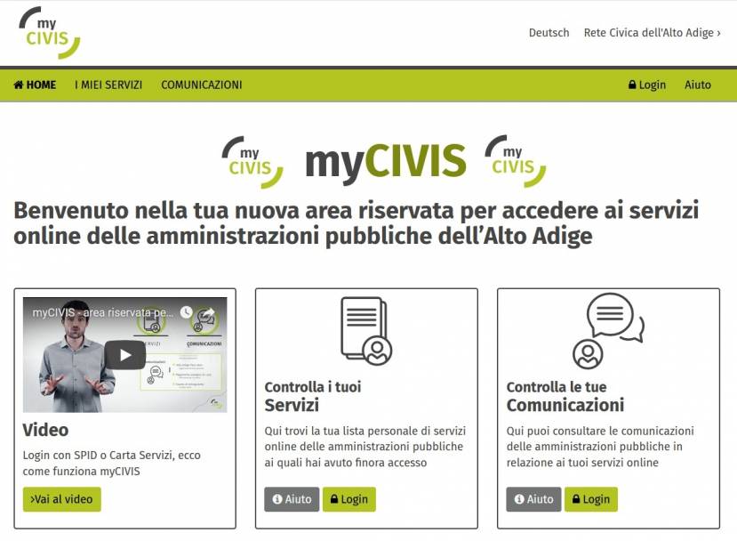 Amministrazione digitale: Il MyCivis e i servizi nazionali